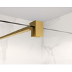 Fortifura Galeria inloopdouche - 80x200cm - helder glas - wandarm - Geborsteld Messing PVD (Goud) SW876742