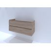 HR badmeubelen Infinity Wastafelonderkast - 120x44.8x55cm - 2 lades - greeploos - enkele sifonuitsparing rockford oak SW872644