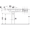 Duravit D-Neo wastafel 80x48x17cm 1 kraangat rechthoek Keramiek Wit SW640392
