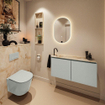 MONDIAZ TURE-DLUX 100cm toiletmeubel Greey. EDEN wastafel Frappe positie links. Met 1 kraangat. SW1102769
