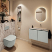 MONDIAZ TURE-DLUX 80cm toiletmeubel Greey. EDEN wastafel Glace positie rechts. Zonder kraangat. SW1103321