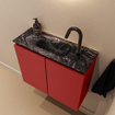 MONDIAZ TURE-DLUX 60cm toiletmeubel Fire. EDEN wastafel Lava positie midden. Met 1 kraangat. SW1103778