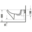 Duravit DuraStyle wandbidet 37x62cm met overloop met kraangat met wondergliss wit SW54178