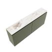 MONDIAZ TURE-DLUX 120cm toiletmeubel Army. EDEN wastafel Frappe positie links. Zonder kraangat. SW1102661