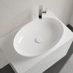 Villeroy & Boch Artis opzetwastafel ovaal 61x41x12.5cm Ceramic+ zonder kraangat zonder overloop stone white SW209529