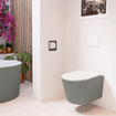 MONDIAZ LAVIE wandclosetpack - 36x53cm - diepspoel - rimless - Smoke (grijs) - softclose - quick-release - toiletzitting - Linen (offwhite) SW1208657