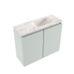 MONDIAZ TURE-DLUX 60cm toiletmeubel Greey. EDEN wastafel Frappe positie rechts. Met 1 kraangat. SW1102788