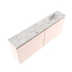 MONDIAZ TURE-DLUX 120cm toiletmeubel Rosee. EDEN wastafel Glace positie rechts. Zonder kraangat. SW1103467