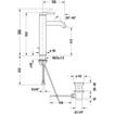 Duravit C.1 wastafelmengkraan met waste L-size chroom SW420681