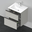 Duravit D-Neo wastafelonderkast 61x62.5x46.2cm 2 lades Betongrijs Mat SW640925