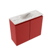 MONDIAZ TURE-DLUX 60cm toiletmeubel Fire. EDEN wastafel Glace positie midden. Met 1 kraangat. SW1103267