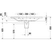 Duravit Durastyle wastafel 120x48cm 1 kraangat overl. wgliss wit SW54154
