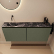 MONDIAZ TURE-DLUX 120cm toiletmeubel Army. EDEN wastafel Lava positie links. Zonder kraangat. SW1103763