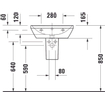 Duravit D-Neo wastafel 55x44x16.5cm 1 kraangat rechthoek Keramiek Wit SW640428