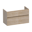 BRAUER Advance Wastafelonderkast - 100x46x60cm - 2 softclose greeploze lades - 1 sifonuitsparing - MFC - legno calore SW421118
