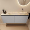 MONDIAZ TURE-DLUX 120cm toiletmeubel Plata. EDEN wastafel Frappe positie rechts. Zonder kraangat. SW1102929