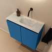 MONDIAZ TURE-DLUX 60cm toiletmeubel Jeans. EDEN wastafel Opalo positie rechts. Zonder kraangat. SW1104330
