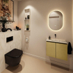 MONDIAZ TURE-DLUX 60cm toiletmeubel Oro. EDEN wastafel Ostra positie midden. Zonder kraangat. SW1104970