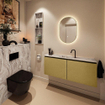 MONDIAZ TURE-DLUX 120cm toiletmeubel Oro. EDEN wastafel Glace positie midden. Met 1 kraangat. SW1103403