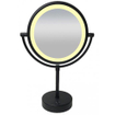 Wiesbaden Scheerspiegel staand LED op batterijen mat zwart SW296054