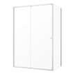Sealskin Contour schuifdeur met zijwand 120x90 cm, 200 cm hoog, RVS, 6 mm helder veiligheidsglas SW296190