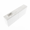 MONDIAZ TURE-DLUX 120cm toiletmeubel Talc. EDEN wastafel Ostra positie links. Zonder kraangat. SW1104700