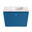 MONDIAZ TURE-DLUX 60cm toiletmeubel Jeans. EDEN wastafel Frappe positie rechts. Met 1 kraangat. SW1102813