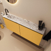 MONDIAZ TURE-DLUX 120cm toiletmeubel Ocher. EDEN wastafel Glace positie links. Met 1 kraangat. SW1103413