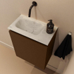 MONDIAZ TURE-DLUX 40cm toiletmeubel Rust. EDEN wastafel Opalo positie links. Zonder kraangat. SW1104572