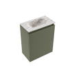 MONDIAZ TURE-DLUX 40cm toiletmeubel Army. EDEN wastafel Glace positie midden. Zonder kraangat. SW1103159