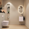 MONDIAZ TURE-DLUX 40cm toiletmeubel Rosee. EDEN wastafel Opalo positie links. Met 1 kraangat. SW1104477