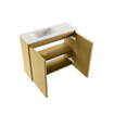 MONDIAZ TURE-DLUX 60cm toiletmeubel Oro. EDEN wastafel Ostra positie links. Zonder kraangat. SW1104972