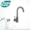 FugaFlow Eccelente Sobrado Badkamer wastafelkraan - hoog - draaibare uitloop - Gunmetal PVD SW1123517