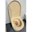 QeramiQ Dely Swirl Toiletset - 36.5x53cm - Wisa XS inbouwreservoir - 35mm zitting - witte bedieningsplaat - ronde knoppen - beige SW1138604