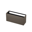 INK P2O Wastafelonderkast - 140x45x65cm - 2 lades - push 2 open - rechte opdekfronten MDF lak taupe mat SW352523