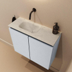 MONDIAZ TURE-DLUX 60cm toiletmeubel Clay. EDEN wastafel Opalo positie links. Zonder kraangat. SW1104244