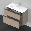 Duravit D-Neo wastafelonderkast 81x62.5x37.2cm 2 lades Linnen Mat SW641013