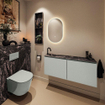 MONDIAZ TURE-DLUX 120cm toiletmeubel Greey. EDEN wastafel Lava positie links. Met 1 kraangat. SW1103808