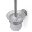 Wiesbaden 304 toiletborstel met houder mat glas/RVS SW62419
