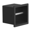 Fortifura Calvi Toiletrolhouder - inbouw - 17.3x17.3x15.3cm - Mat zwart SW1126058