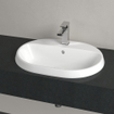 Villeroy & Boch Architectura inbouwwastafel 60x45x17cm Ovaal 1 kraangat met overloopgat Wit Alpin glans Ceramic SW762350