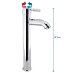 Crosswater Design wastafelkraan verhoogd chroom SW24380