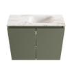 MONDIAZ TURE-DLUX 60cm toiletmeubel Army. EDEN wastafel Frappe positie rechts. Zonder kraangat. SW1102663