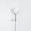 Fortifura Calvi Thermostatische badkraan met ronde handdouche, handdouchehouder en gladde doucheslang chroom SW811971