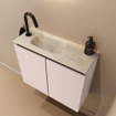 MONDIAZ TURE-DLUX 60cm toiletmeubel Rosee. EDEN wastafel Ostra positie links. Met 1 kraangat. SW1105001
