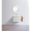 Duravit HappyD 2 Plus opbouwwastafel met kraangat met overloop 50x40cm met keramisch push-open ventiel wit SW358146