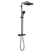 GROHE Vitalio Comfort 250 Quickfix Regendoucheset - 25cm - hoofddouche - vierkante handdouche - 2 straalsoorten - met douchethermostaat - mat zwart SW1126675