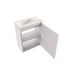 MONDIAZ TURE-DLUX 40cm toiletmeubel Cale. EDEN wastafel Frappe positie links. Met 1 kraangat. SW1102669