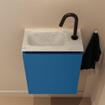 MONDIAZ TURE-DLUX 40cm toiletmeubel Jeans. EDEN wastafel Opalo positie links. Met 1 kraangat. SW1104369