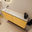 MONDIAZ TURE-DLUX 120cm toiletmeubel Ocher. EDEN wastafel Ostra positie links. Zonder kraangat. SW1104957